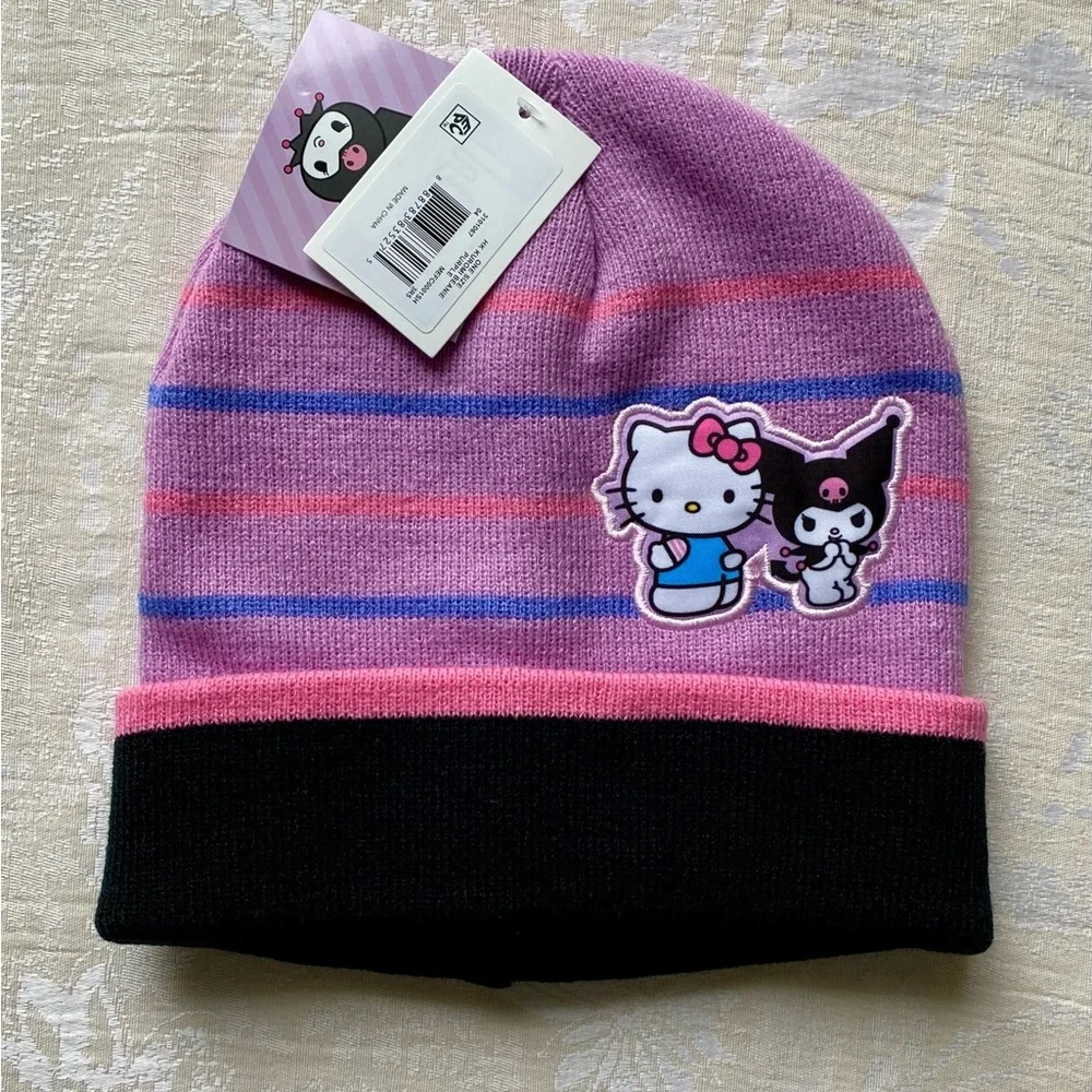 Kuromi Hello Kitty Knit Beanie Hat 🆕